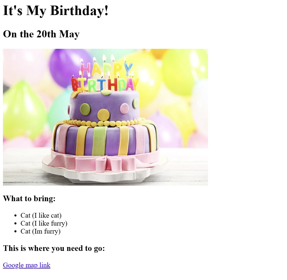 Alvin's birthday invite project